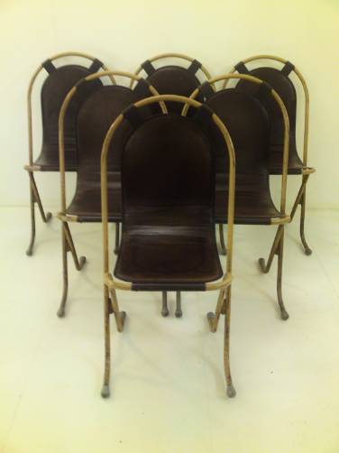 `STAK-A-BYE` set of six chairs by Sebel, 1950`s ca, English